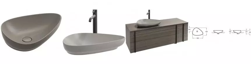 Раковина «Jacob Delafon» Nouvelle Vague 56/40 EVI002-MK4 фарфоровая кашемир Раковина «Jacob Delafon» Nouvelle Vague 56/40 EVI002-MK4 фарфоровая кашемир