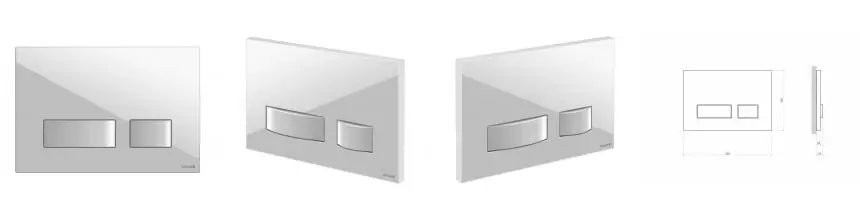 Кнопка смыва «Cersanit» Movi белый