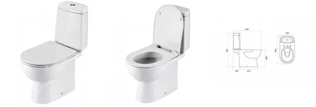 Унитаз компакт «Santek» Остин 1WH302419 белый с сиденьем дюропласт с микролифтом белое Унитаз компакт «Santek» Остин 1WH302419 белый с сиденьем дюропласт с микролифтом белое