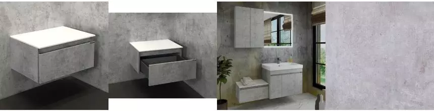 Тумба «Comforty» Осло 60 подвесная светлый бетон Тумба «Comforty» Осло 60 подвесная светлый бетон
