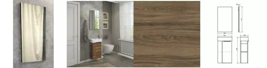 Зеркало «Comforty» Асти 40 без света дуб тёмно-коричневый Зеркало «Comforty» Асти 40 без света дуб тёмно-коричневый