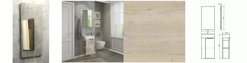 Зеркало «Comforty» Асти 40 без света дуб дымчатый Зеркало «Comforty» Асти 40 без света дуб дымчатый