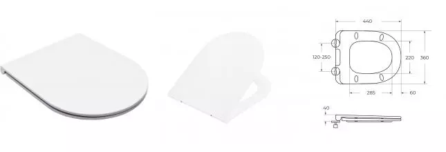 Сиденье для унитаза «Belbagno» BB870SC дюропласт с микролифтом белое