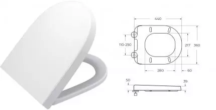 Сиденье для унитаза «Belbagno» Norma BB865SC дюропласт с микролифтом белое