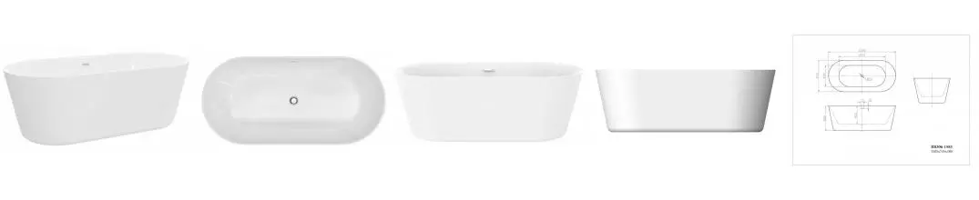 Ванна акриловая «Belbagno» BB306 158/74 с ножками без сифона белая Ванна акриловая «Belbagno» BB306 158/74 с ножками без сифона белая
