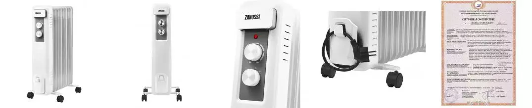 Масляный радиатор «Zanussi» Casa ZOH/CS-09W 2000 W белый