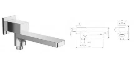 Излив к смесителю «Belbagno» Romano ROM-BCA-CRM 16,2 хром