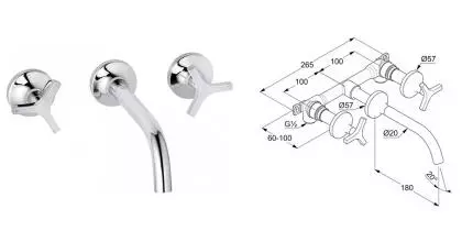 Смеситель для раковины «Kludi» Nova Fonte 201440539 Deco хром