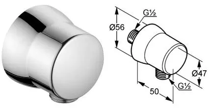 Подключение для душевого шланга «Kludi» Sirena 6306005-00 хром