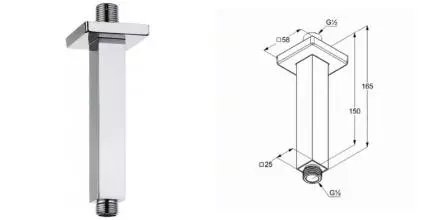 Кронштейн для верхнего душа «Kludi» A-QA 6654505-00 15 хром Кронштейн для верхнего душа «Kludi» A-QA 6654505-00 15 хром