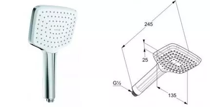 Ручная лейка «Kludi» Freshline 6450005-00 1S хром Ручная лейка «Kludi» Freshline 6450005-00 1S хром