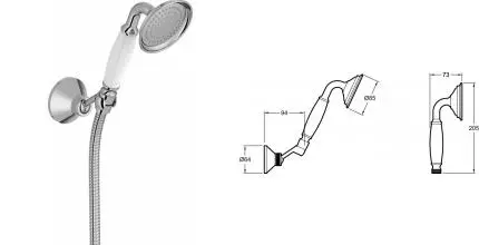 Душевой гарнитур «Jacob Delafon» Louise E24365-CP хром