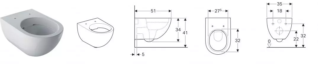 500.600.01.2 GEBERIT унитаз подвесной ACANTO безободковый (белый) · Geberit, 500.600.01.2 500.600.01.2 GEBERIT унитаз подвесной ACANTO безободковый (белый) · Geberit, 500.600.01.2