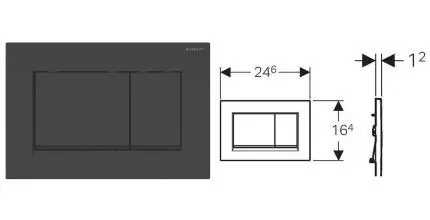 Кнопка смыва «Geberit» Sigma 30 115.883.DW.1 black/black matt/black Кнопка смыва «Geberit» Sigma 30 115.883.DW.1 black/black matt/black