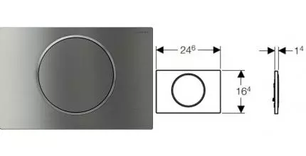 Кнопка смыва «Geberit» Sigma 10 115.758.SN.5 нержавеющая сталь