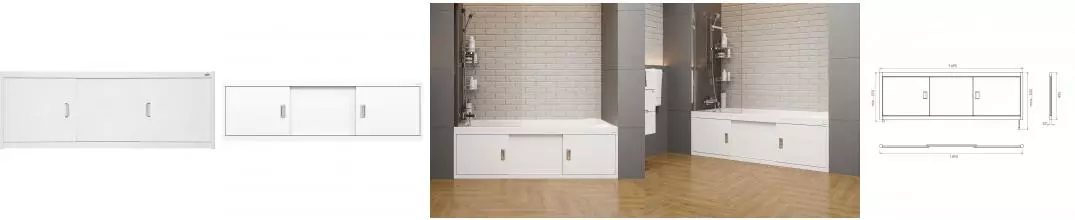 Экран под ванну «Onika» Монако 150 белый