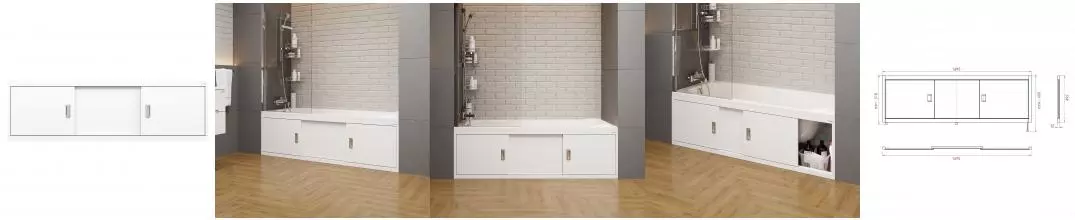 Экран под ванну «Onika» Монако 170 белый Экран под ванну «Onika» Монако 170 белый