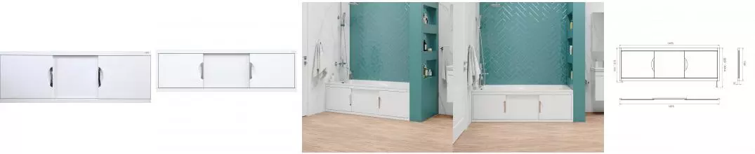 Экран под ванну «Onika» Лагуна 150 белый Экран под ванну «Onika» Лагуна 150 белый