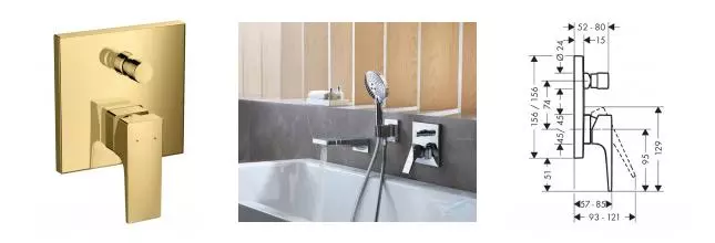 HG 32 545 990 Metropol Смеситель для ванны (внешняя монтажная часть) · Metropol, Hansgrohe, 32545990