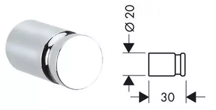 Крючок «Hansgrohe» Atoll/Carlton 40537840 на стену серебристый Крючок «Hansgrohe» Atoll/Carlton 40537840 на стену серебристый