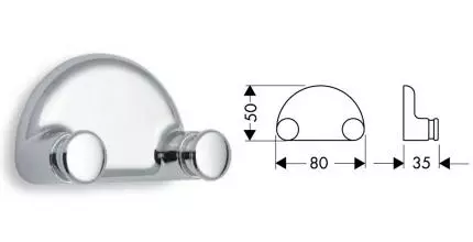 Двойной крючок «Hansgrohe» Atoll/Carlton 40531810 на стену хром Двойной крючок «Hansgrohe» Atoll/Carlton 40531810 на стену хром