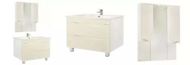 Мебель для ванной «Bellezza» Эйфория 105 бежевая/белая