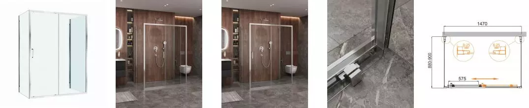 Душевой угол-ограждение «Cezares» MOLVENO-AH-12-150/90-C-Cr-IV 147/90 прозрачный/хром без поддона универсальный Душевой угол-ограждение «Cezares» MOLVENO-AH-12-150/90-C-Cr-IV 147/90 прозрачный/хром без поддона универсальный