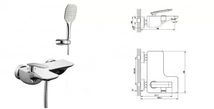 Смеситель для ванны «Lemark» Bellario LM6802C хром