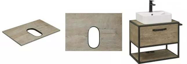 Мебельная столешница «Aquaton» Лофт Фабрик 65 ЛДСП, ПВХ дуб Эндгрейн Мебельная столешница «Aquaton» Лофт Фабрик 65 ЛДСП, ПВХ дуб Эндгрейн