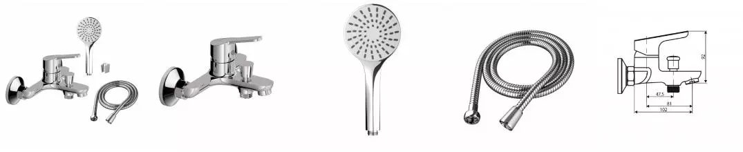 Смеситель для ванны «Dorff» Norma D1010008 хром