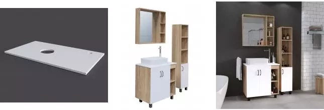 Мебельная столешница «Grossman» Флай 80 МДФ белая