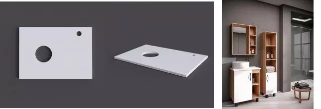 Мебельная столешница «Grossman» Флай 60 МДФ белая