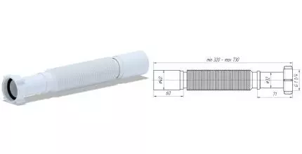 АНИ ПЛАСТ "АНИ ПЛАСТ" Гофра   1  1/4" x 40,  36 - 75 см., · K, АНИпласт, K204