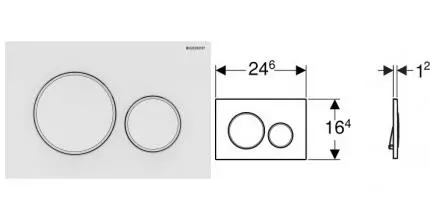 Кнопка смыва «Geberit» Sigma 20 115.882.11.1 белая матовая Кнопка смыва «Geberit» Sigma 20 115.882.11.1 белая матовая