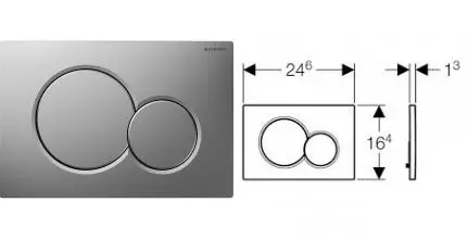 Кнопка смыва «Geberit» Sigma 01 115.770.JQ.5 матовый хром/лакированный