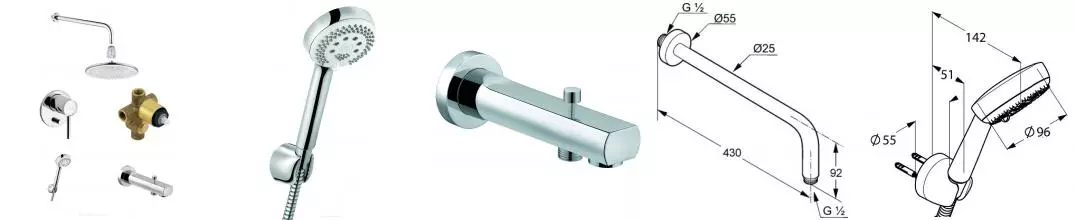 Душевая система «Kludi» Bozz 386310576 хром Душевая система «Kludi» Bozz 386310576 хром