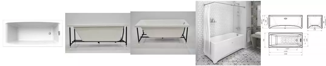 Ванна акриловая «Radomir» Веста 168/75 с каркасом с сифоном белая Ванна акриловая «Radomir» Веста 168/75 с каркасом с сифоном белая