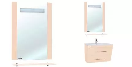 Зеркало «Bellezza» Берта 60 с подсветкой бежевое Зеркало «Bellezza» Берта 60 с подсветкой бежевое