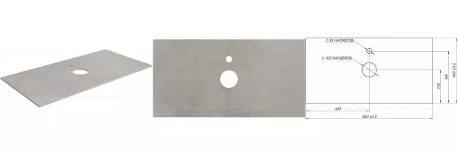 Мебельная столешница «Aquanet» Nova Lite 90 столешница керамогранит серая