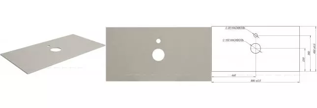 Мебельная столешница «Aquanet» Nova Lite 90 столешница керамогранит бежевая