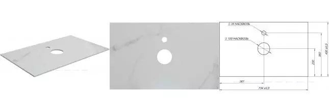 Мебельная столешница «Aquanet» Nova Lite 75 столешница керамогранит мрамор