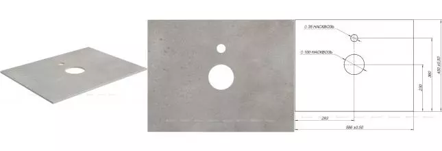 Мебельная столешница «Aquanet» Nova Lite 60 столешница керамогранит серая