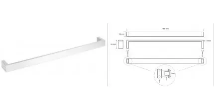 Полотенцедержатель «Bemeta» Gamma 145804042 на стену хром