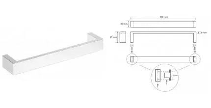 Полотенцедержатель «Bemeta» Gamma 145804012 на стену хром