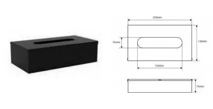 Диспенсер для салфеток «Bemeta» Dark 102303020 на стол чёрный