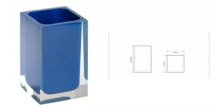 Стакан для зубных щёток «Bemeta» Vista 120111026-102 на раковину синий