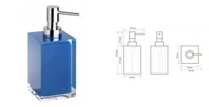 Дозатор для мыла «Bemeta» Vista 120109016-102 на раковину синий