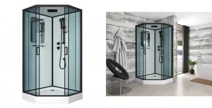 Душевая кабина «Niagara» NG- 6902-01D BLACK (04) 100/100 низкий поддон тонированная/белая Душевая кабина «Niagara» NG- 6902-01D BLACK (04) 100/100 низкий поддон тонированная/белая
