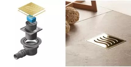 Трап для душа «Pestan» Confluo Standard Dry 1 Mask 13000169 боковой выпуск Gold Трап для душа «Pestan» Confluo Standard Dry 1 Mask 13000169 боковой выпуск Gold