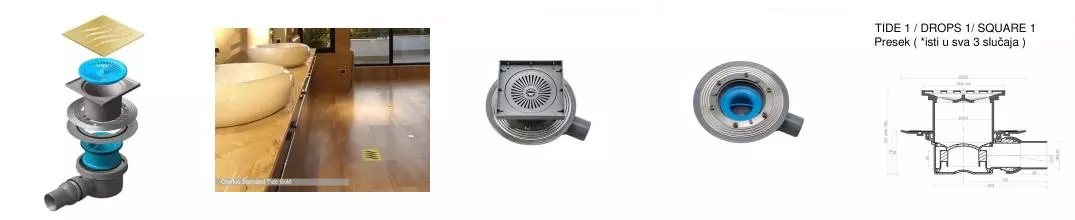 Трап для душа «Pestan» Confluo Standard Tide 1 13000113 боковой выпуск Gold Трап для душа «Pestan» Confluo Standard Tide 1 13000113 боковой выпуск Gold